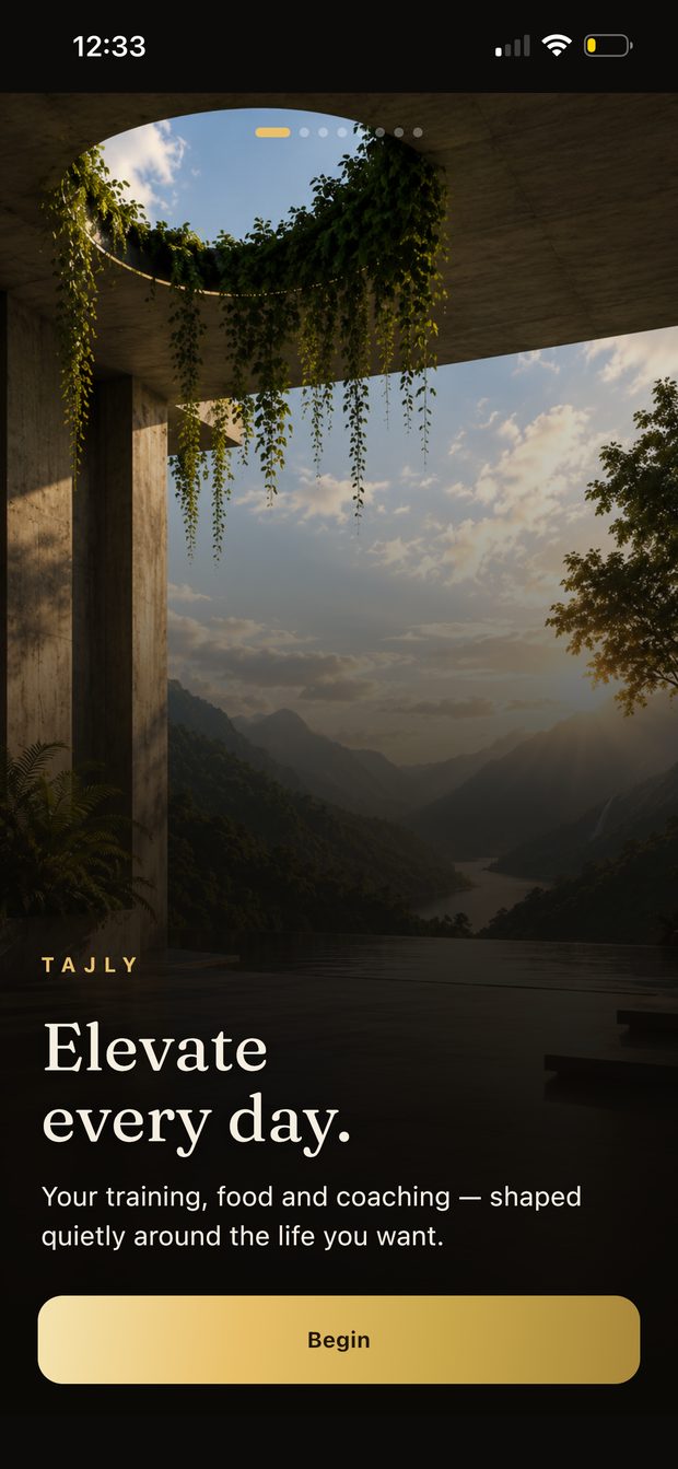 Welcome screen