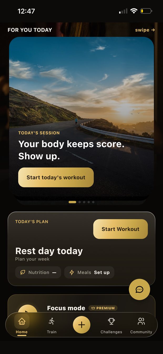 Plan the week screen